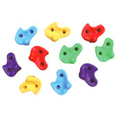 10 Pieces Rock Climbing Rocks Wall Grab Stones Hand Feet Holds Grip with Fixings- Large Size