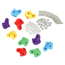 10 Pieces Rock Climbing Rocks Wall Grab Stones Hand Feet Holds Grip with Fixings- Large Size