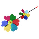 Colorful Two-Layer Sequins Windmill Pinwheel Kids Beach Camping Toy Garden Lawn Decoration