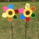Colorful Sequins Sunflower Windmill Whirligig Home Party Toy Yard Lawn Ornament Kits
