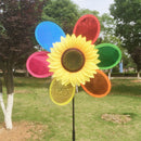Colorful Sequins Sunflower Windmill Whirligig Home Party Toy Yard Lawn Ornament Kits