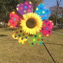 Beautiful Sunflower Windmill Wind Whirligig Kids Beach Lawn Toy Outdoor Fun Nursery Venue DÃ©cor Random Pattern