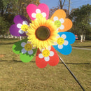 Beautiful Sunflower Windmill Wind Whirligig Kids Beach Lawn Toy Outdoor Fun Nursery Venue DÃ©cor Random Pattern