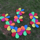 Beautiful String of 8 Windmills Long Wind Rotator Band Yard Lawn Nursery Venue DÃ©cor Accessories