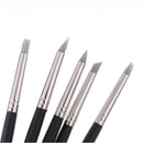 Clay Shaping Tools Pack of 5 Clay Color Shapers Modeling Sculpting Wipe Out Tools Silicone Rubber Tip Brushes for Shaping/Pottery/Clay Sculpture/Modeling