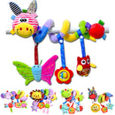 Cute Spiral Activity Stroller Car Seat Cot Lathe Hanging Bell Baby Play Travel Toys Newborn Baby Rattles Infant Soft Plush Toys Lion