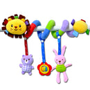 Cute Spiral Activity Stroller Car Seat Cot Lathe Hanging Bell Baby Play Travel Toys Newborn Baby Rattles Infant Soft Plush Toys Lion