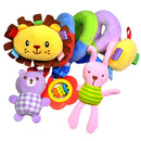 Cute Spiral Activity Stroller Car Seat Cot Lathe Hanging Bell Baby Play Travel Toys Newborn Baby Rattles Infant Soft Plush Toys Lion