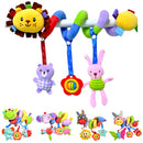Cute Spiral Activity Stroller Car Seat Cot Lathe Hanging Bell Baby Play Travel Toys Newborn Baby Rattles Infant Soft Plush Toys Lion