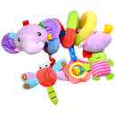 Soft 0-12 Months Baby Toy Spiral Bed Stroller Car Seat Hanging Educational Rattle Toys for Newborns Sleeping Birthday Chrismas Gifts Elephant