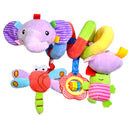 Soft 0-12 Months Baby Toy Spiral Bed Stroller Car Seat Hanging Educational Rattle Toys for Newborns Sleeping Birthday Chrismas Gifts Elephant