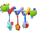 Cute Spiral Activity Stroller Car Seat Cot Lathe Hanging Bell Baby Play Travel Toys Newborn Baby Rattles Infant Soft Plush Toys Frog