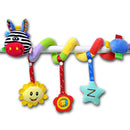 Cute Spiral Activity Stroller Car Seat Cot Lathe Hanging Bell Baby Play Travel Toys Newborn Baby Rattles Infant Soft Plush Toys Red Mouth Deer