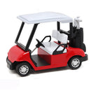 New 1:20 Scale Mini Alloy Pull Back Golf Cart w/ Clubs Diecast Model Vehicle Playset Toy Office Desk Decor Kits