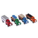 Kids Toy Model Diecast Car 1:64 Vehicle Model Set (4 Pieces) Collection Gift - Transport Truck B