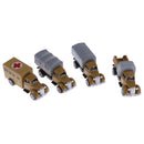 Kids Toy Model Diecast Car 1:64 Vehicle Model Set (4 Pieces) Collection Gift - Army Cars C
