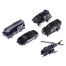 Kids Toy Model Diecast Car 1:64 Vehicle Model Set (5 Pieces) Collection Gift - City Police Set