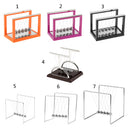 Newton's Cradle With Mirror Balance Ball Physics Science Pendulum Classic Desk Toy Orange