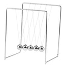 Newton's Cradle With Mirror Balance Ball Physics Science Pendulum Classic Desk Toy Silver Medium