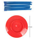 6 Set Plastic Juggling Spinning Plates Sticks Performance Props Kids Adult Balance Classic Toy Indoor Outdoor Fun Sports Games
