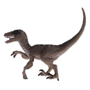 Jurassic Dinosaur Toy Resin Velociraptor Action Figure Kids Educational Toy Gift - Gray Brown 3'' Tall