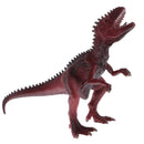 Jurassic Dinosaur Toy Resin Giganotosaurus Action Figure Kids Educational Toy Gift - Wine Red 4.33'' Tall