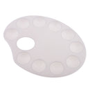 10 Holes Oval Plastic Acrylic Color Art Palette Watercolor Art Paint Drawing Tray Plate Disk Artist Essential Tools