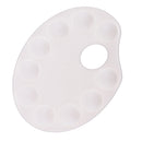 10 Holes Oval Plastic Acrylic Color Art Palette Watercolor Art Paint Drawing Tray Plate Disk Artist Essential Tools