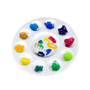 11 Holes Round Plastic Acrylic Color Art Palette Watercolor Art Paint Drawing Tray Plate Disk Artist Essential Tools