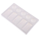 10 Grids Rectangle Art Watercolor Acrylic Painting Plastic Palette Paint Tray Plate