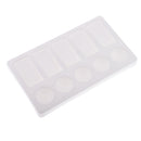 10 Grids Rectangle Art Watercolor Acrylic Painting Plastic Palette Paint Tray Plate