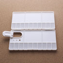 25 Grids Art Paint Drawing Tray Artist Oil Watercolor White Plastic Palettes with Thumb Hole