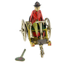 Retro Gentleman Riding Tricycle Model Wind-up Clockwork Tin Toy Collectibles Decoration Kids Gift