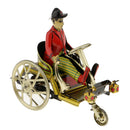 Retro Gentleman Riding Tricycle Model Wind-up Clockwork Tin Toy Collectibles Decoration Kids Gift