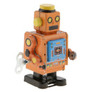 10cm Vintage Wind Up Clockwork Mechanical Walking Tin Robot Toy Gift Collectibles Yellow