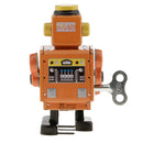 10cm Vintage Wind Up Clockwork Mechanical Walking Tin Robot Toy Gift Collectibles Yellow
