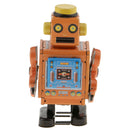 10cm Vintage Wind Up Clockwork Mechanical Walking Tin Robot Toy Gift Collectibles Yellow