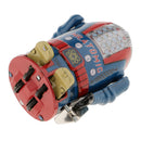 New Old-fashioned Wind Up Clockwork Mechanical Walking Tin Mechanical Robot Model Toy Xmas Gift Blue