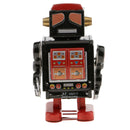 Vintage Wind Up Clockwork Mechanical Walking Police Robot Model Tin Toy Collectibles