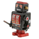 Vintage Wind Up Clockwork Mechanical Walking Police Robot Model Tin Toy Collectibles