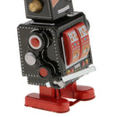 Vintage Wind Up Clockwork Mechanical Walking Police Robot Model Tin Toy Collectibles