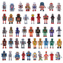 Vintage Wind Up Clockwork Mechanical Walking Police Robot Model Tin Toy Collectibles