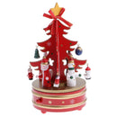 Christmas Music Tree Music Box Kids Xmas Toy Gift Snowman Clockwork Toys Xmas Gift Ornament Decor Red