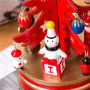 Christmas Music Tree Music Box Kids Xmas Toy Gift Snowman Clockwork Toys Xmas Gift Ornament Decor Red