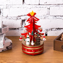 Christmas Music Tree Music Box Kids Xmas Toy Gift Snowman Clockwork Toys Xmas Gift Ornament Decor Red