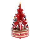 Christmas Music Tree Music Box Kids Xmas Toy Gift Snowman Clockwork Toys Xmas Gift Ornament Decor Red