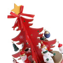 Christmas Music Tree Music Box Kids Xmas Toy Gift Snowman Clockwork Toys Xmas Gift Ornament Decor Red