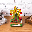 Christmas Music Box Xmas Mini Ferris Wheel Musical Toy Clockwork Ornaments Party Decor Xmas Sownman Bear Pattern