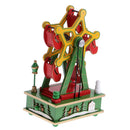 Christmas Music Box Xmas Mini Ferris Wheel Musical Toy Clockwork Ornaments Party Decor Xmas Sownman Bear Pattern