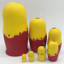 7Pcs Wooden Russian Nesting Dolls Handmade Lovely Baby Toys Cute Chicks Matryoshka Cartoon Animals Pattern Dolls Christmas Gifts